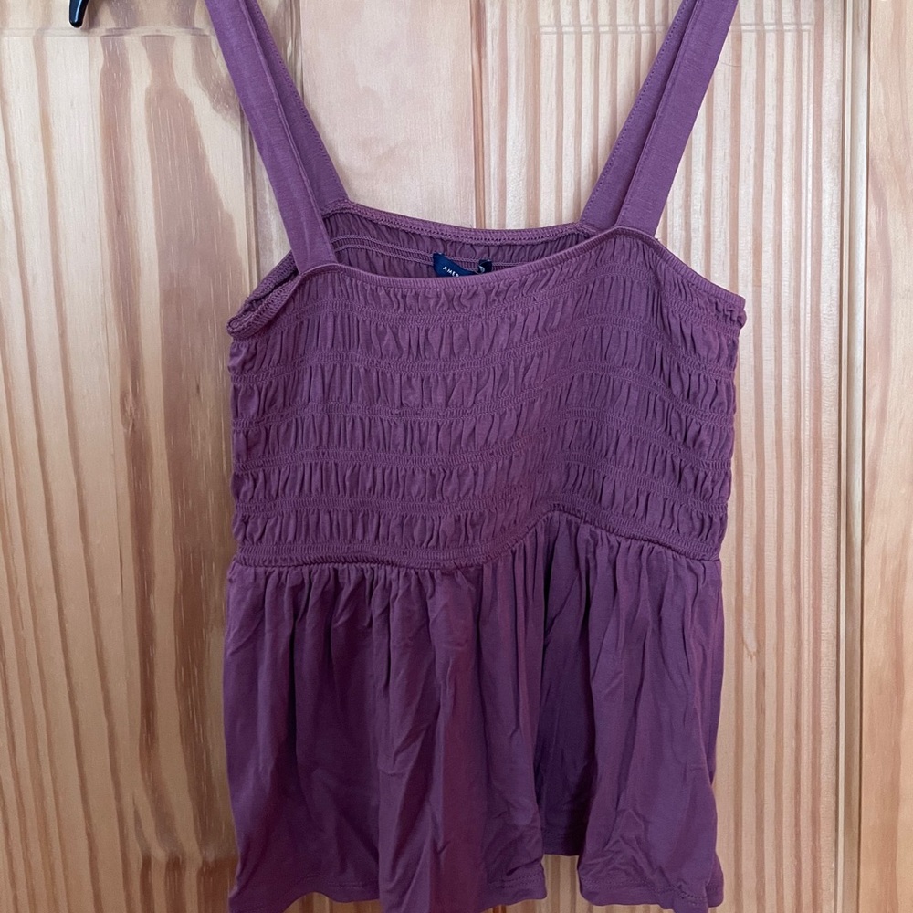 purple tank top